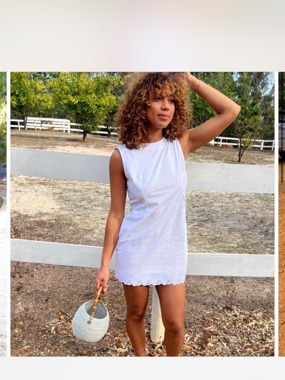 laneway the label
antique shift in White Eyelet Hem Mini dress